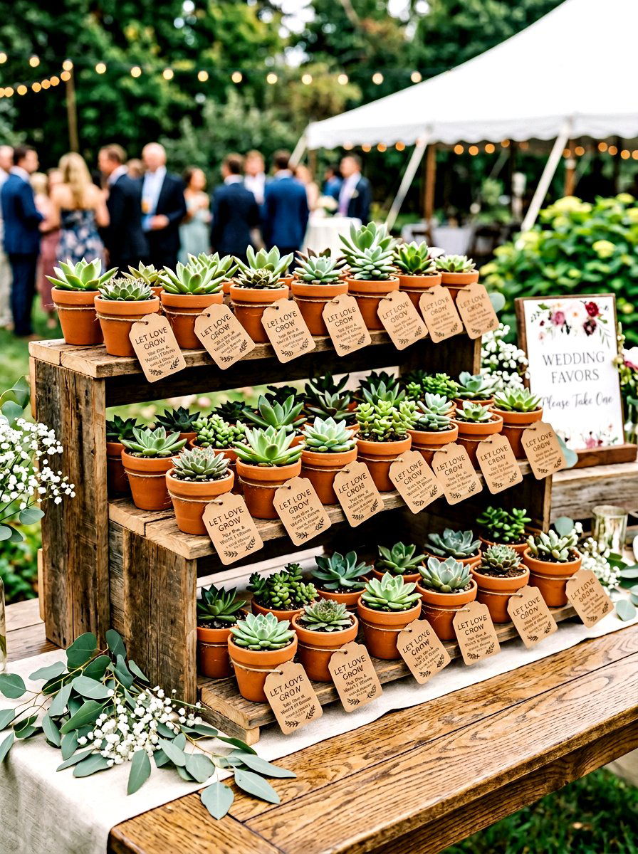 Potted Plant Wedding Favor - 25 Spring Wedding Decor Ideas