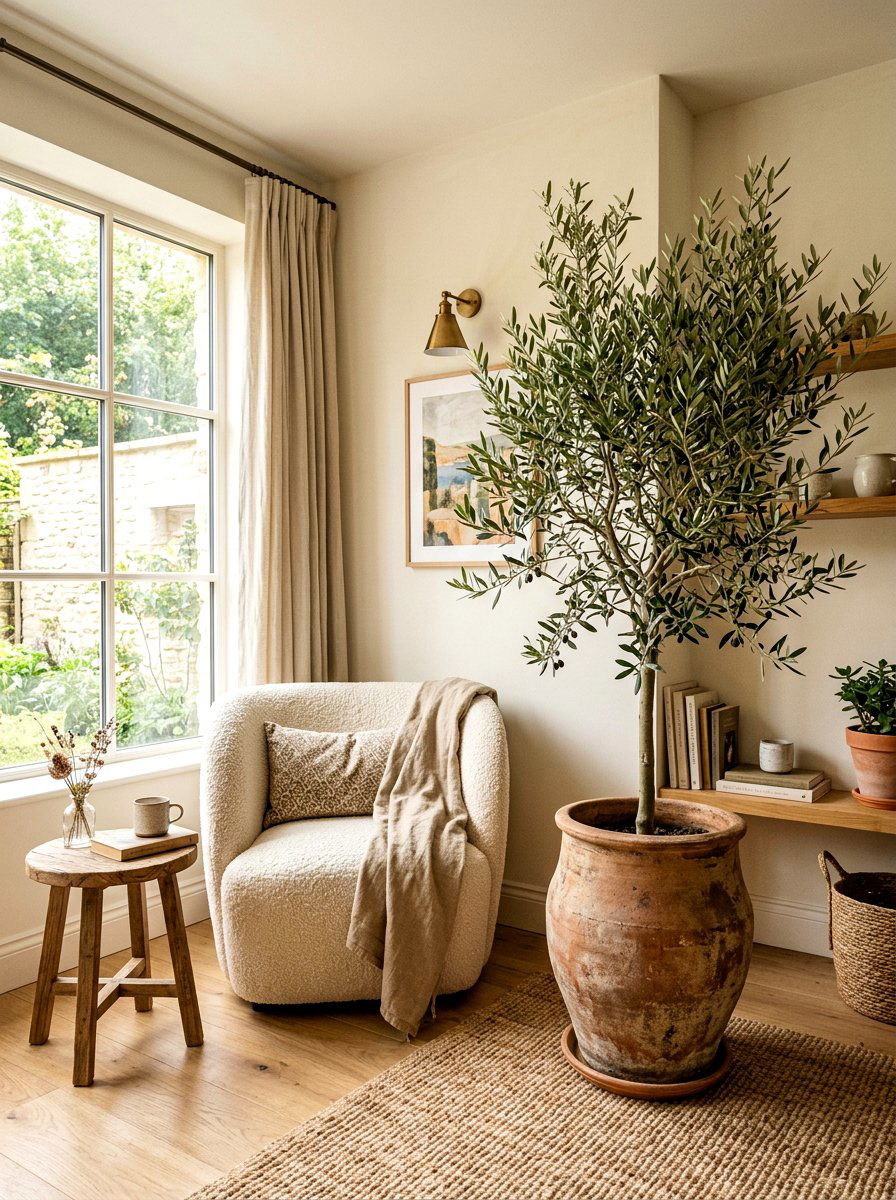 Potted indoor olive tree - 25 Spring Organic Modern Decor Ideas