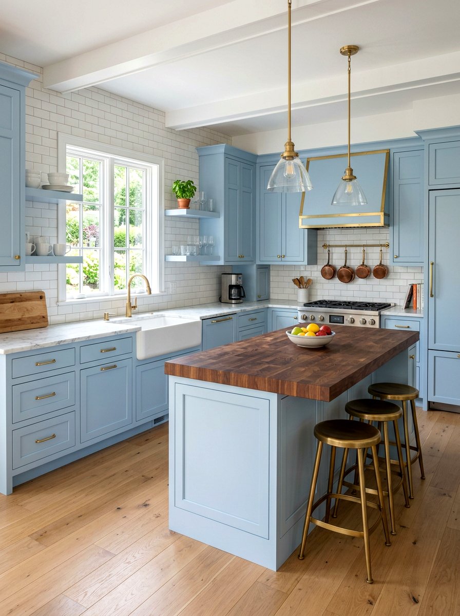 Powder Blue Kitchen Cabinets - 25 Spring Soft Blue Decor Ideas