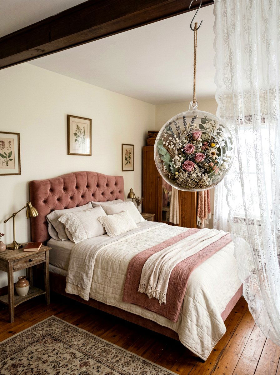 Preserved Flower Terrarium - 25 Spring Hanging Terrarium Ideas