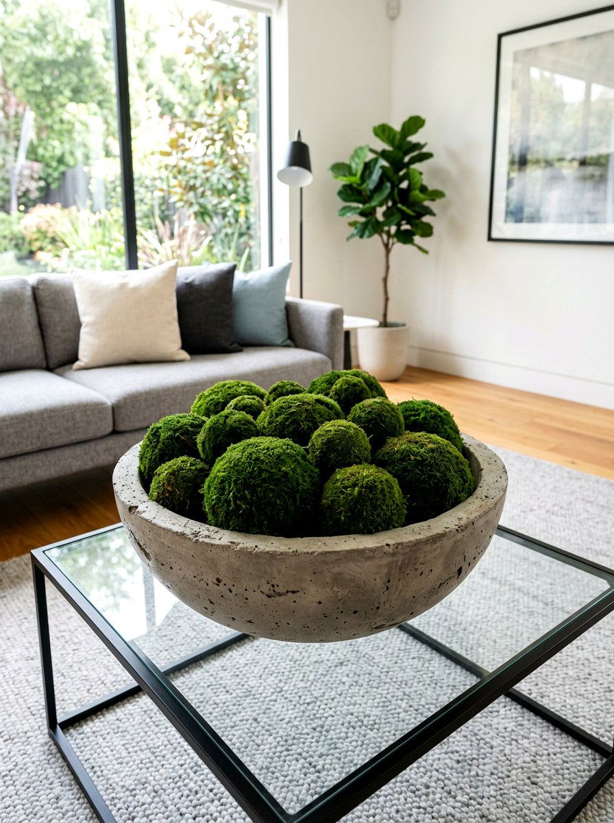 Preserved Moss Bowl - 25 Spring Moss Ball Ideas