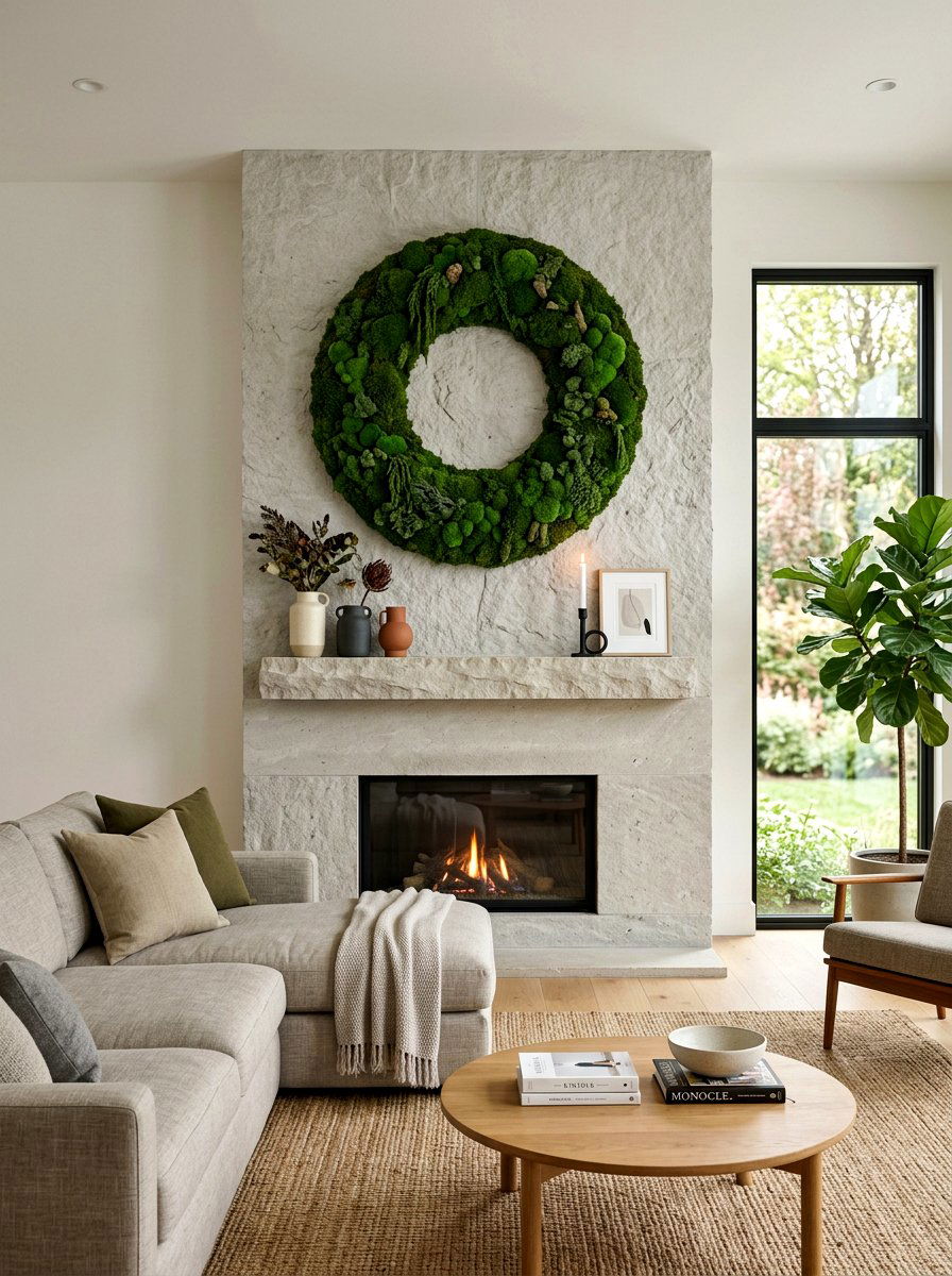 Preserved Moss Wreath - 25 Spring Moss Wreath Ideas