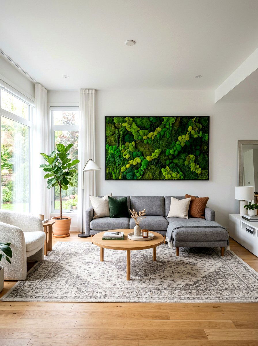 Preserved moss wall art - 25 Spring Moss Decor Ideas