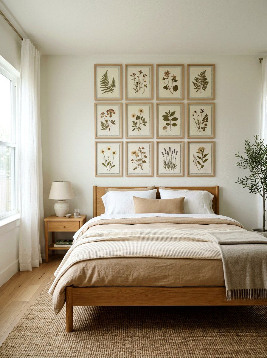 Pressed Flower Art - 25 Spring Headboard Decor Ideas