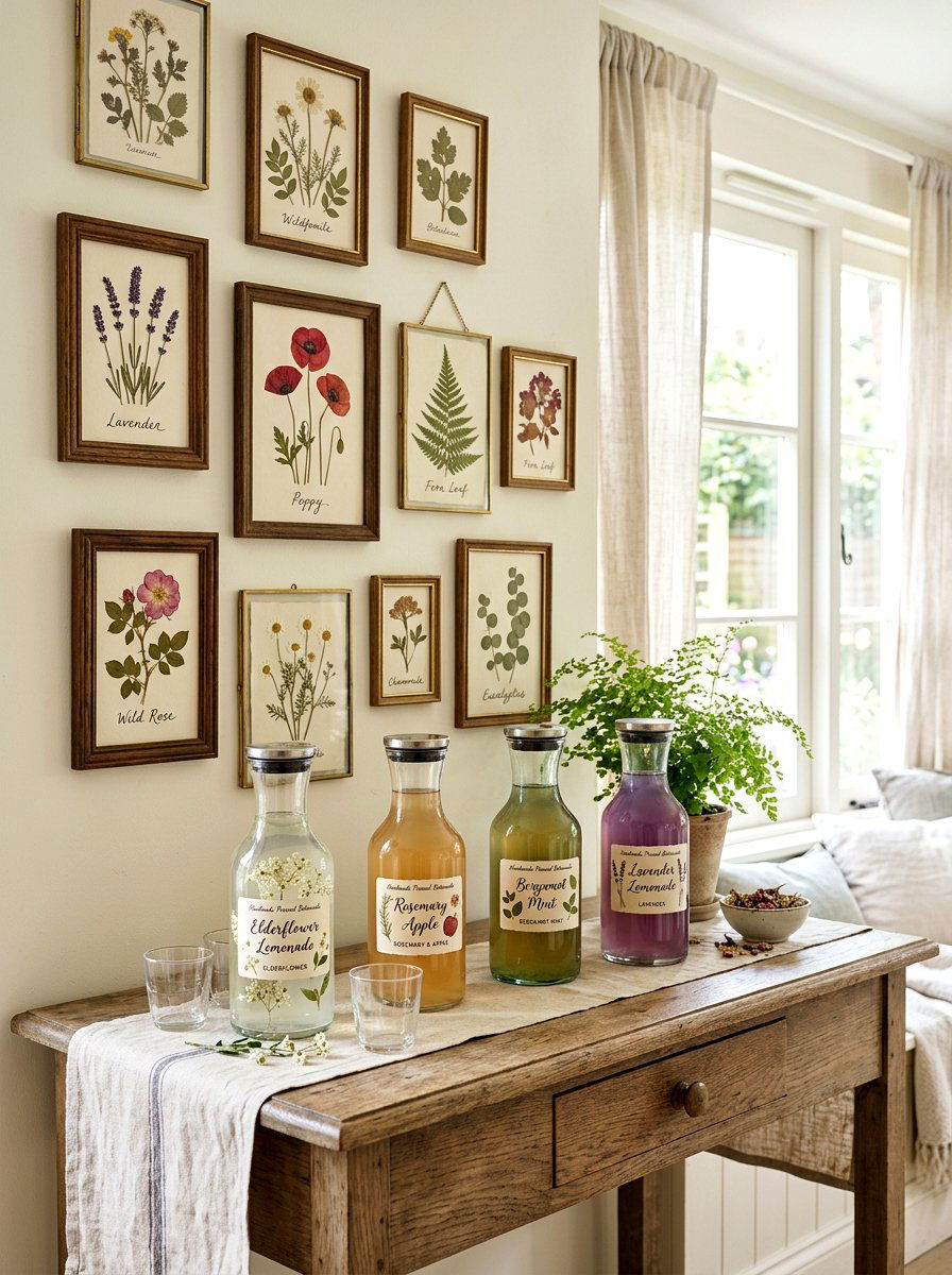 Pressed Flower Art - 25 Spring Mimosa Bar Decor Ideas