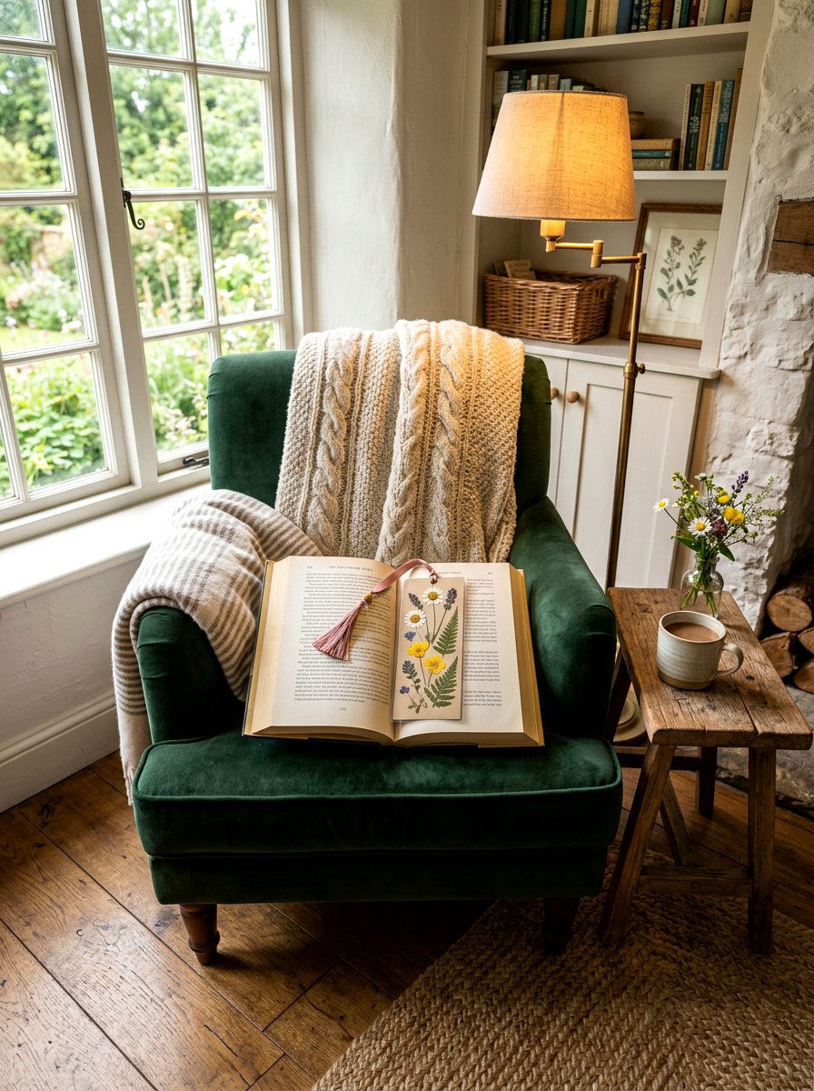 Pressed Flower Bookmark - 25 Spring Pressed Flower Ideas