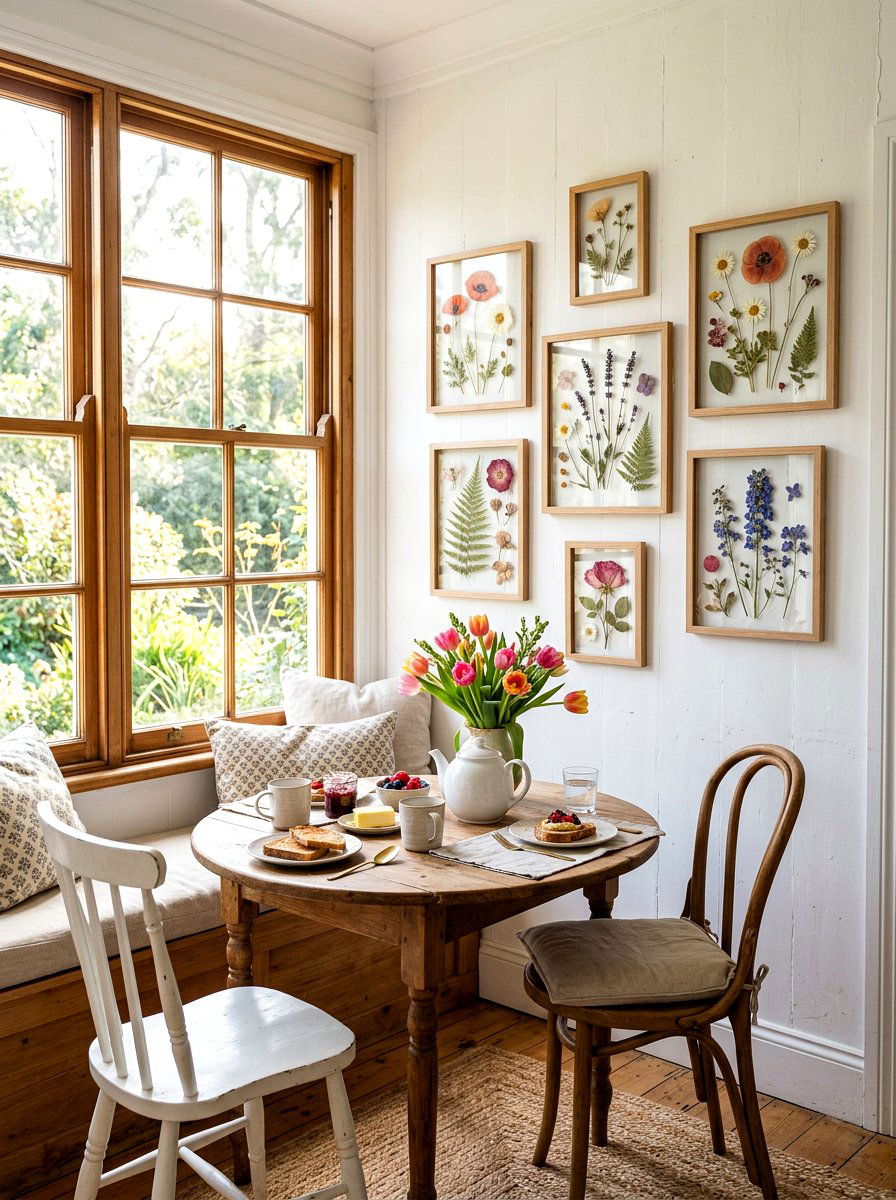 Pressed Flower Frame - 25 Spring Wall Art Ideas
