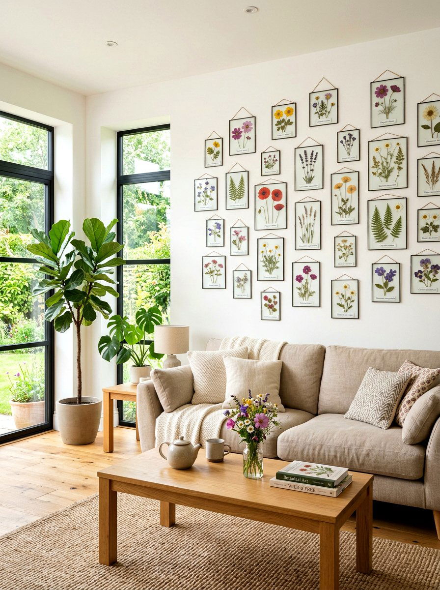 Pressed Flower Frame - 25 Spring DIY Wall Art Ideas