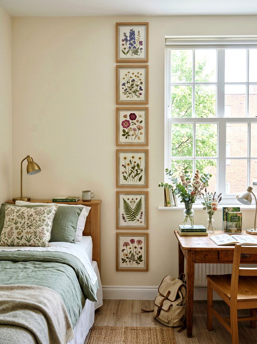 Pressed Flower Frames - 25 Spring Dorm Room Decor Ideas