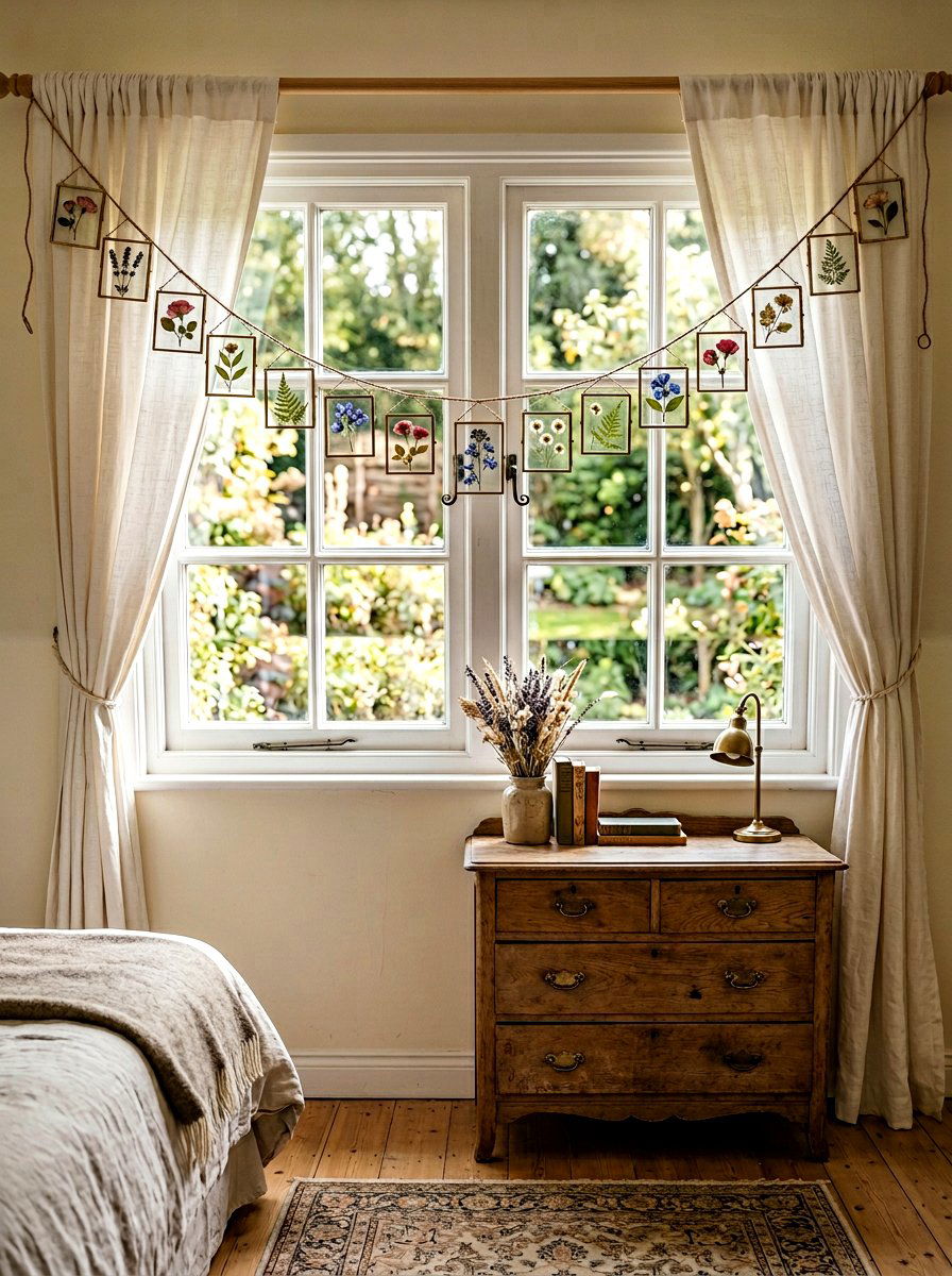 Pressed Flower Garland - 25 Spring Banner Ideas