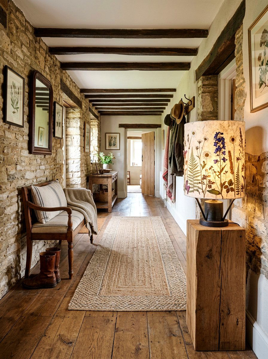 Pressed Flower Lamp Shade - 25 Spring Lamp Shade Ideas