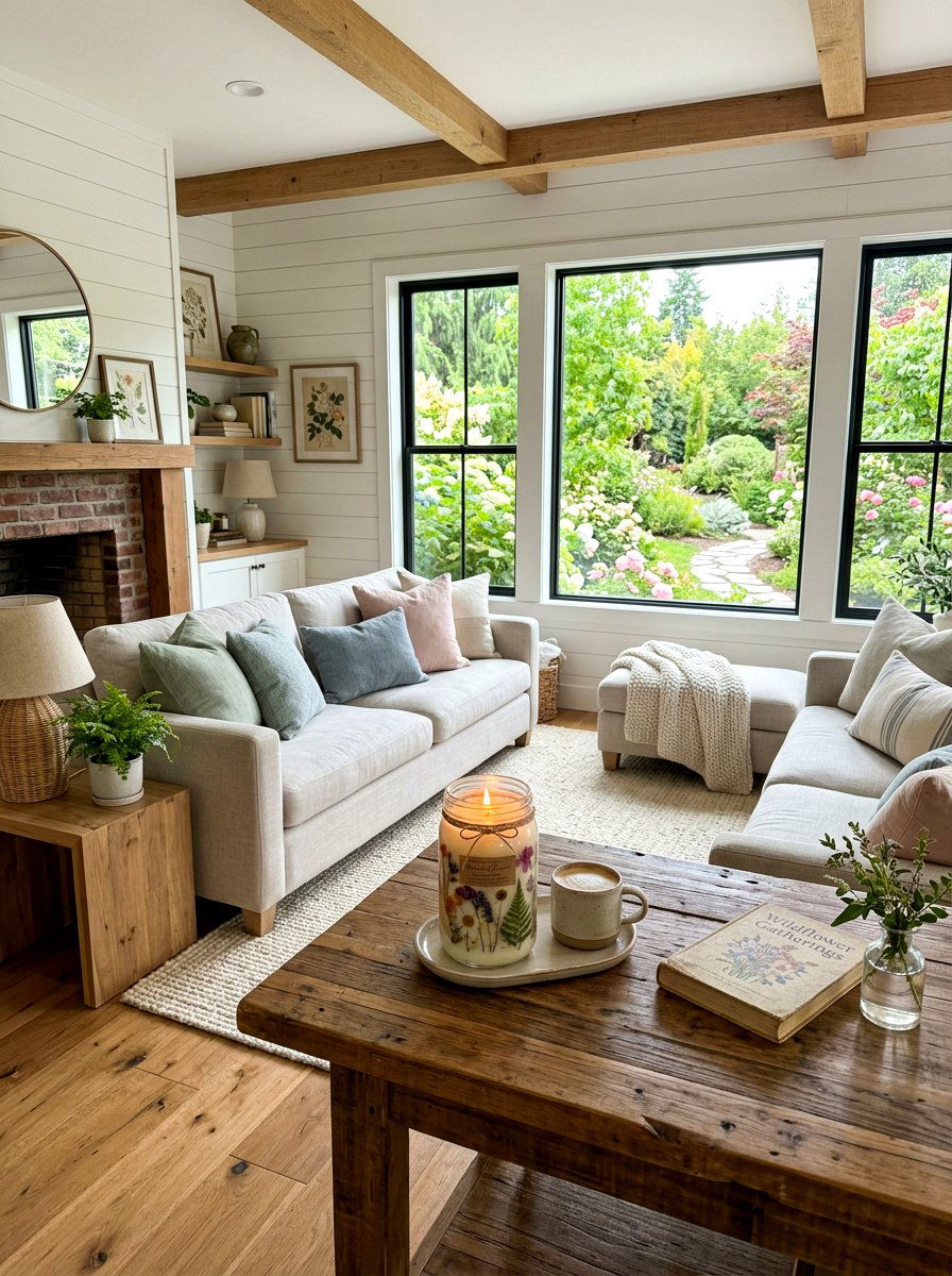 Pressed Flower Mason Jar - 25 Spring DIY Candle Ideas