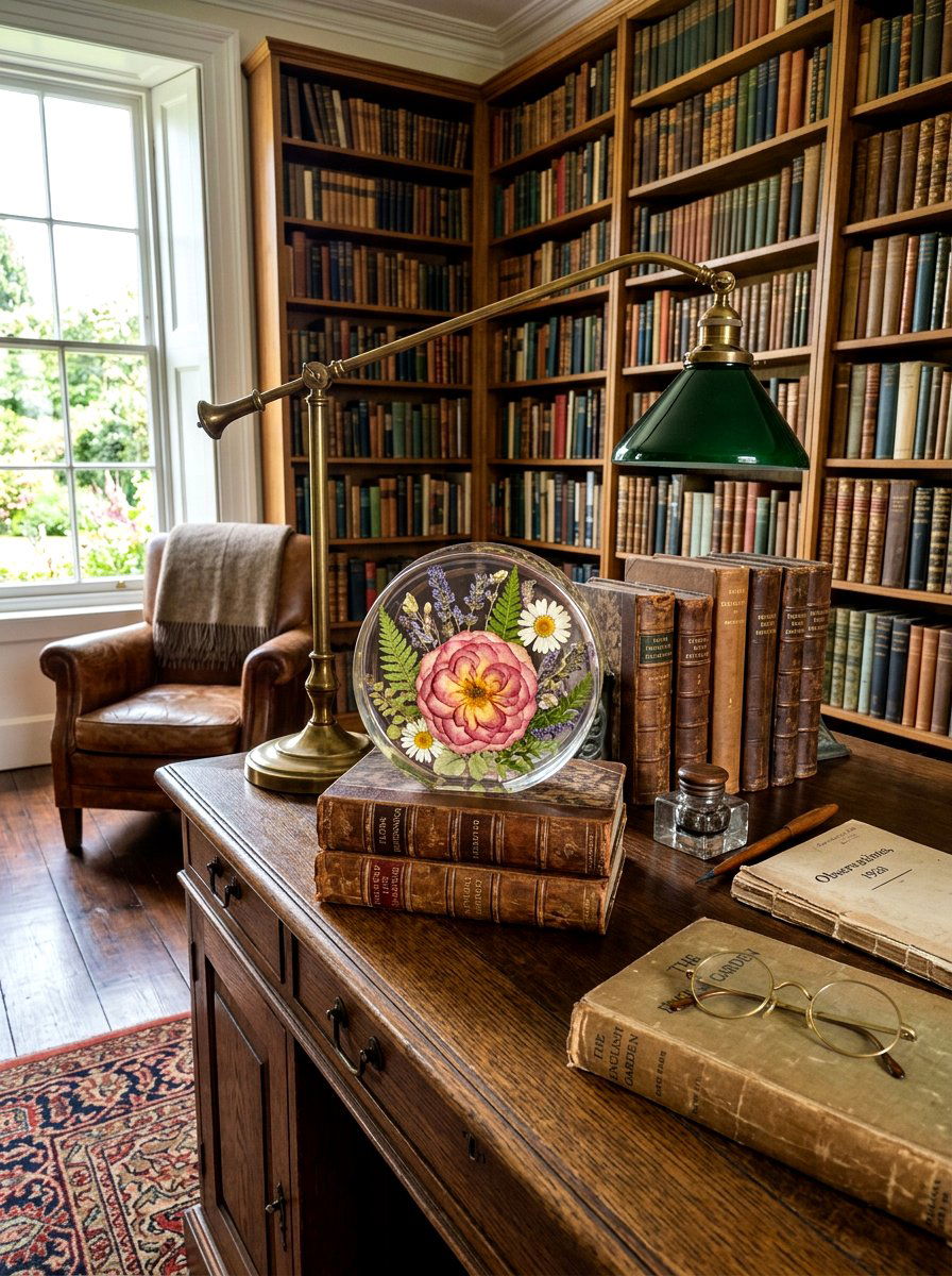 Pressed Flower Paperweight - 25 Spring Pressed Flower Ideas