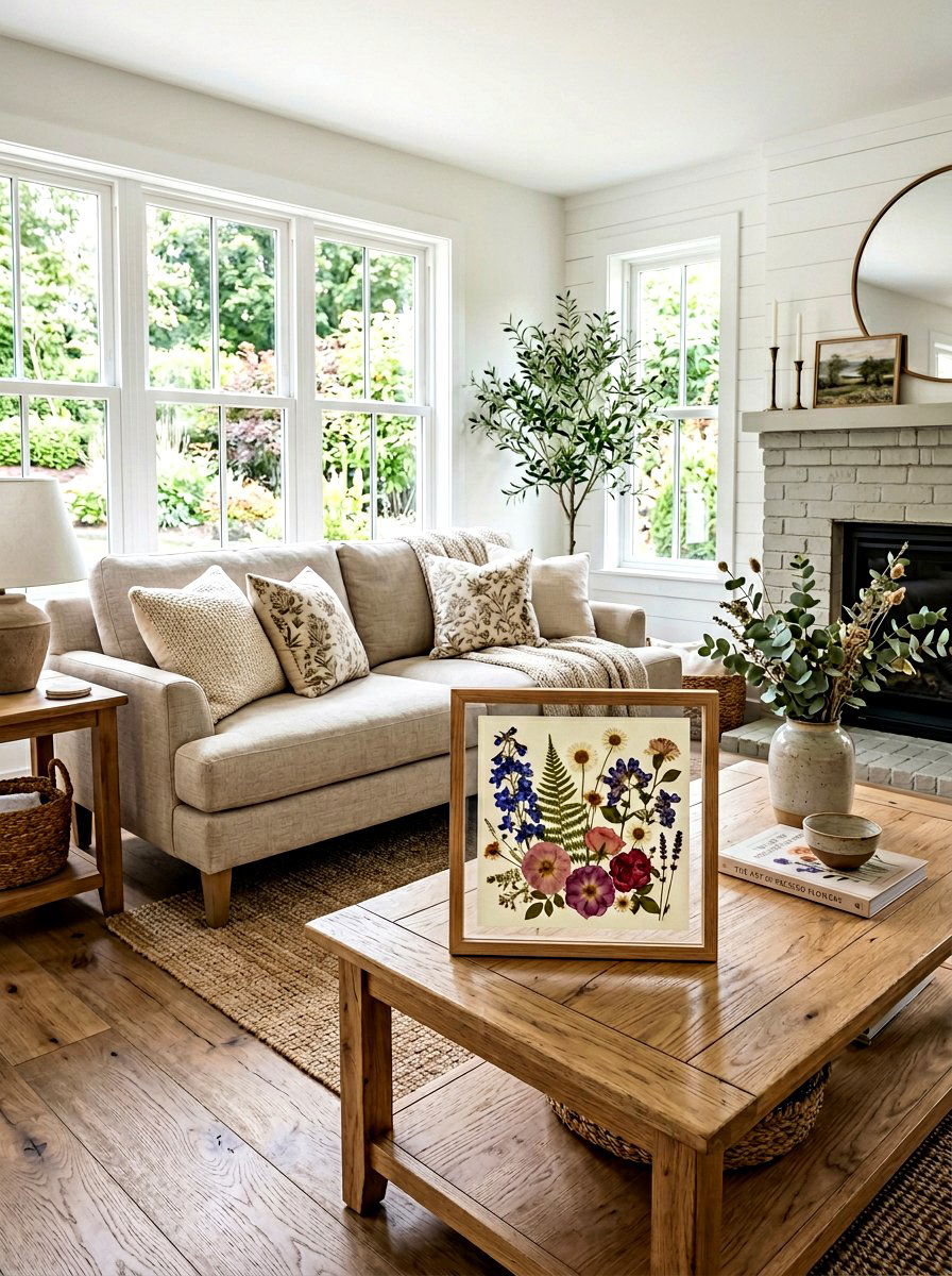 Pressed Flower Picture Frame - 25 Spring Picture Frame Craft Ideas