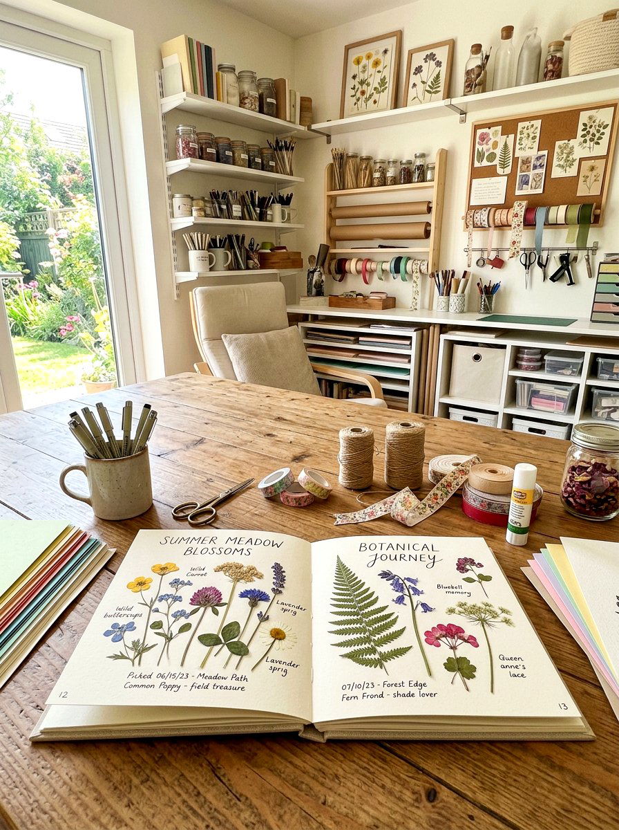 Pressed Flower Scrapbook - 25 Spring Pressed Flower Ideas