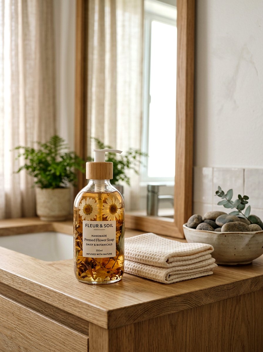 Pressed Flower Soap Bottle - 25 Spring Soap Dispenser Ideas