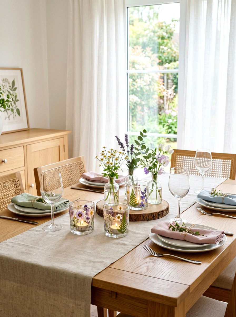 Pressed Flower Votive - 25 Spring Votive Candle Ideas