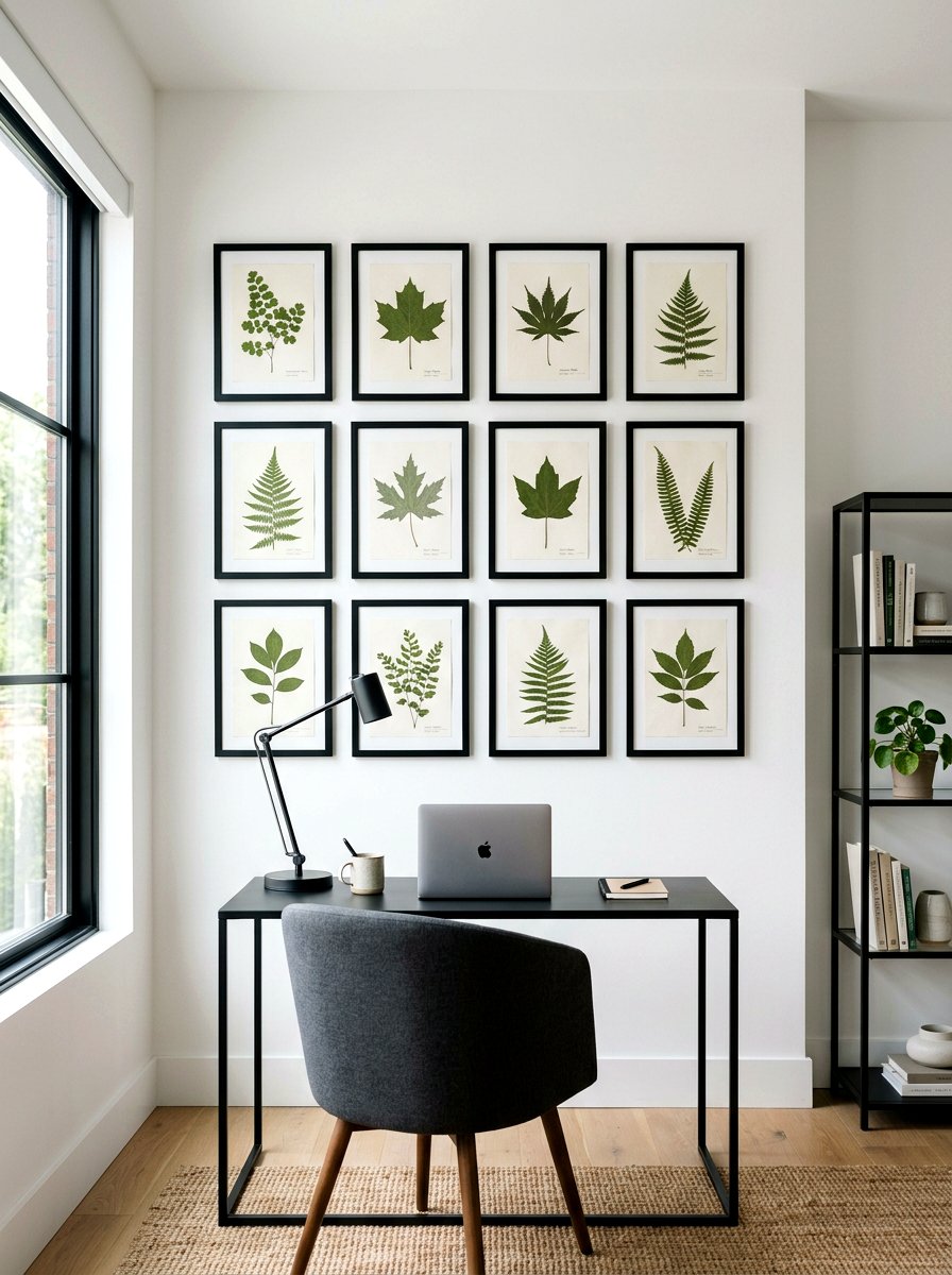Pressed Leaf Gallery - 25 Spring DIY Wall Art Ideas