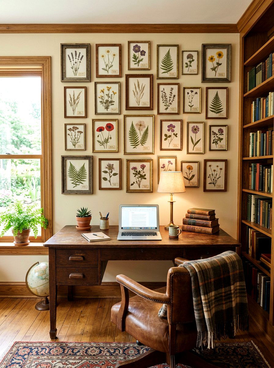 Pressed Wildflower Frame Display - 25 Spring Wildflower Arrangement Ideas