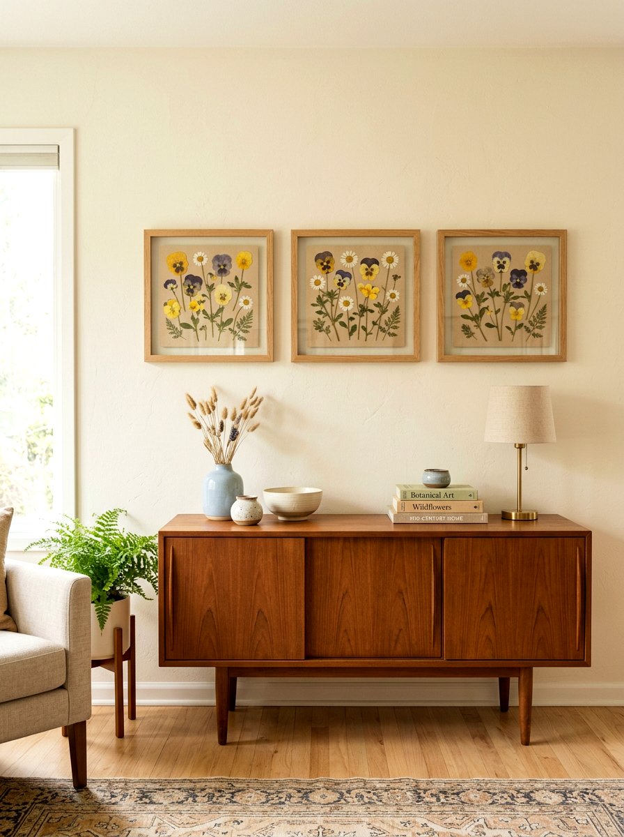 Pressed flower frame - 25 Spring Dried Flower Ideas