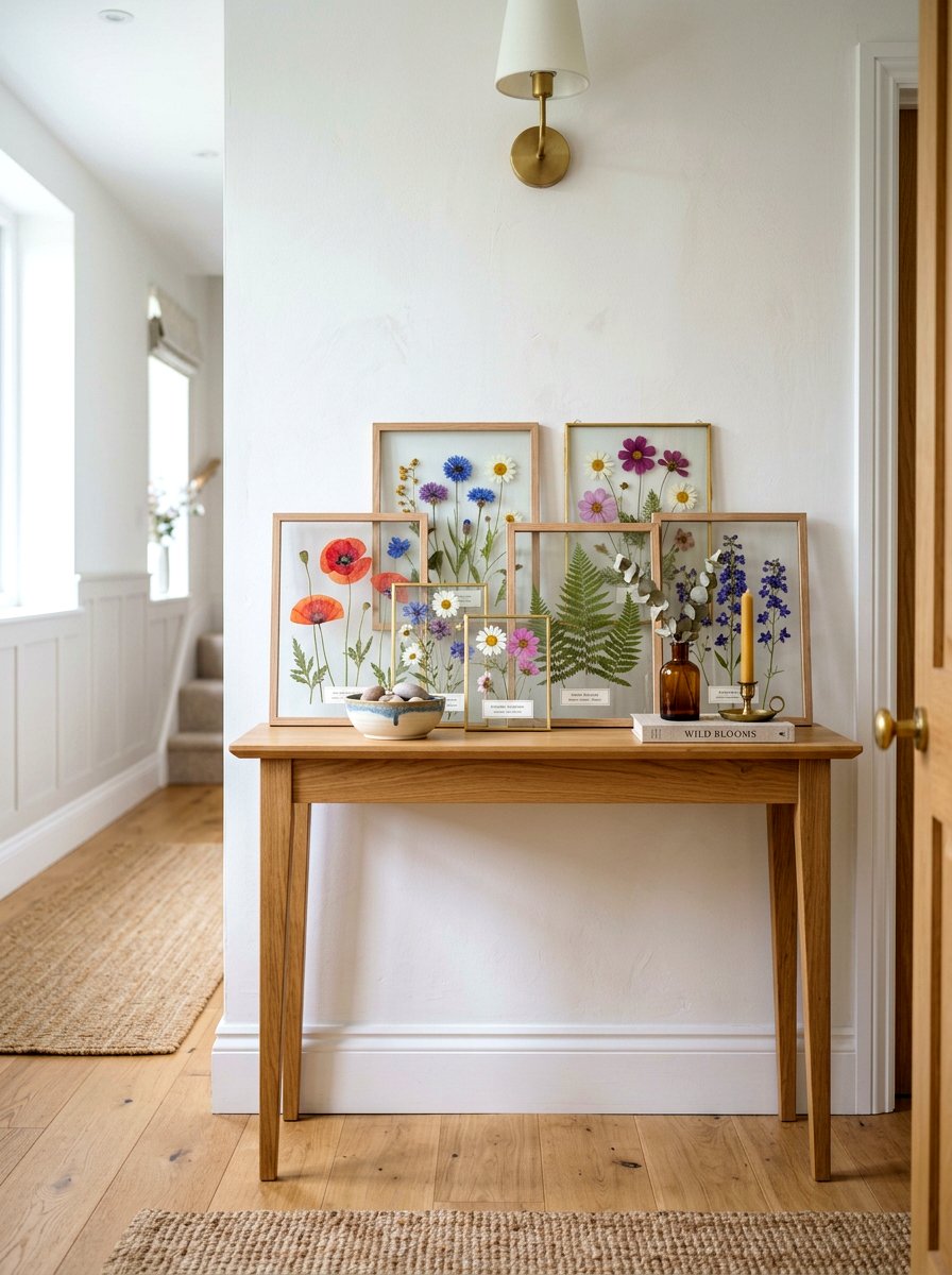 Pressed flower picture frames - 25 Spring Free Decor Ideas