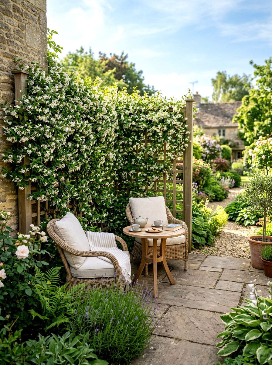 Privacy Screen Climbing Plants - 25 Backyard Patio Spring Decor Ideas