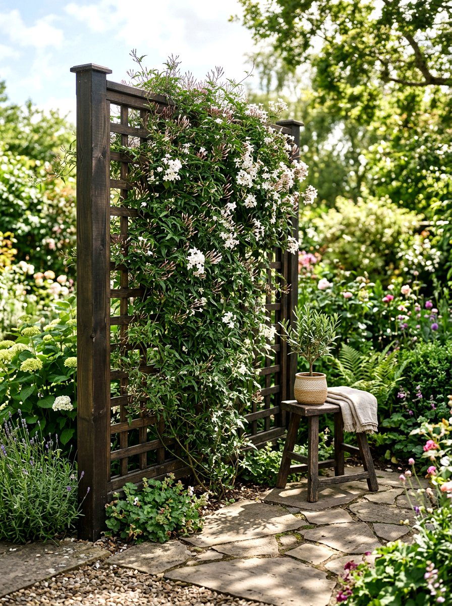 Privacy Screen Trellis - 25 Spring Small Balcony Decor Ideas