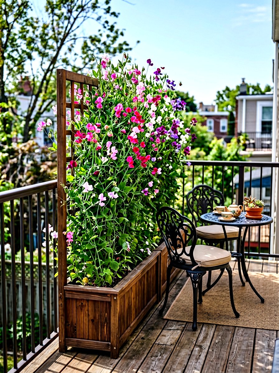 Privacy screen planter - 25 Spring Balcony Planter Ideas