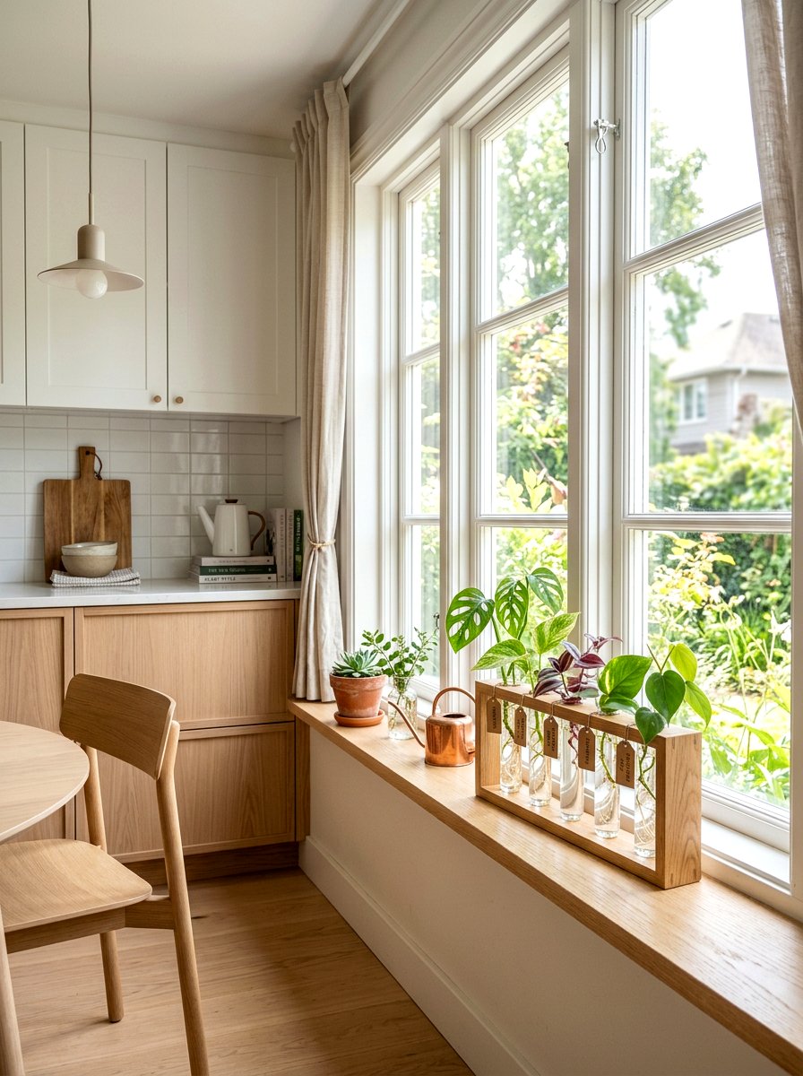 Propagation Station - 25 Spring Kitchen Windowsill Decor Ideas