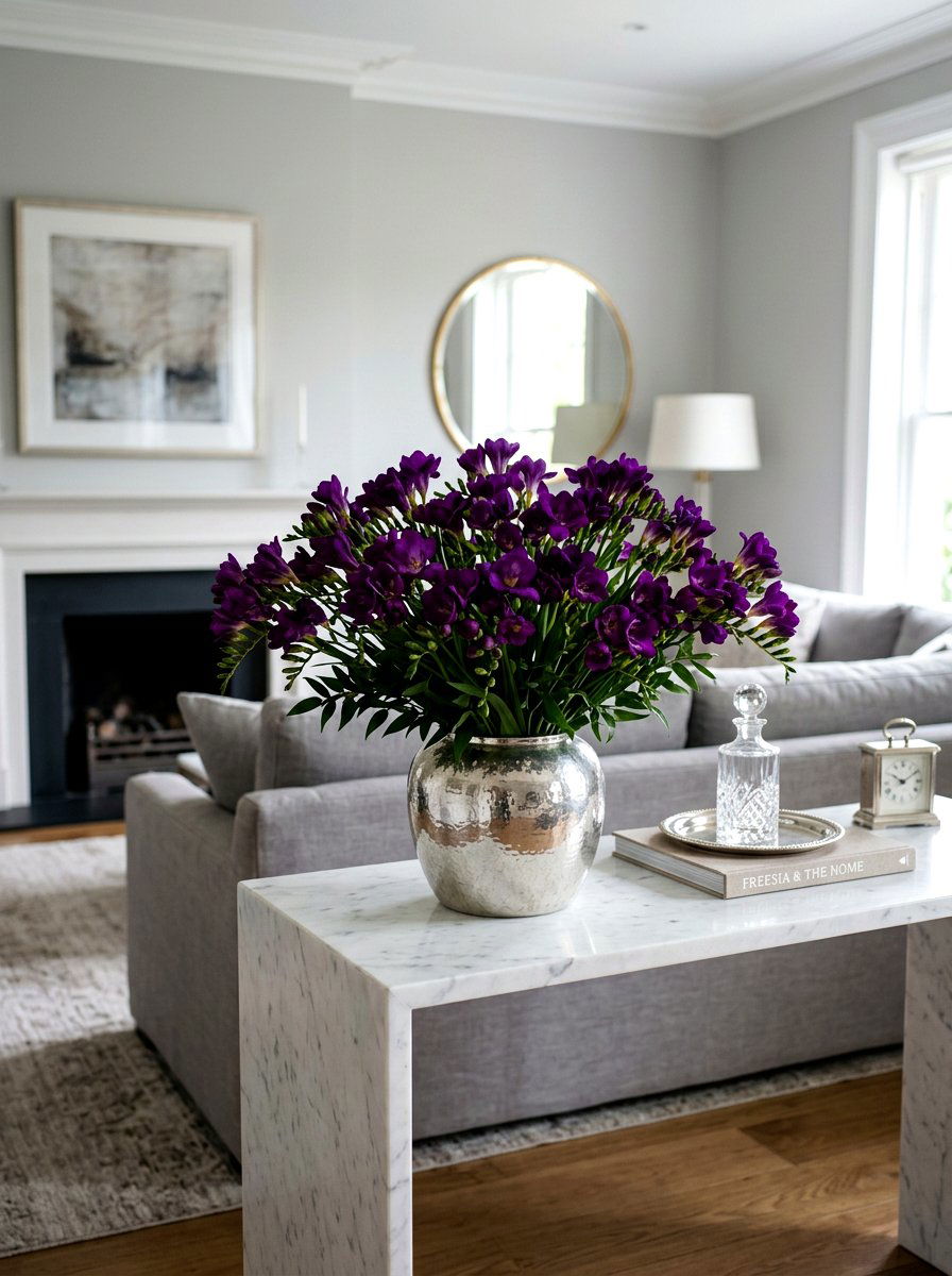 Purple Freesia Arrangement - 25 Spring Freesia Arrangement Ideas