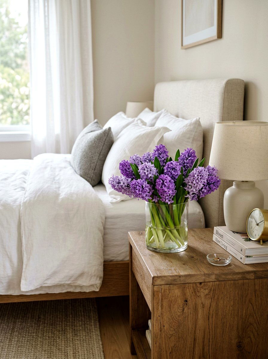Purple Hyacinth Cluster - 25 Spring Floral Arrangement Ideas