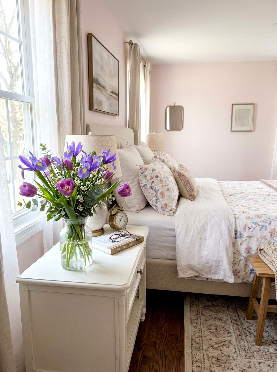 Purple Iris Tulip Bouquet - 25 Spring Iris Arrangement Ideas