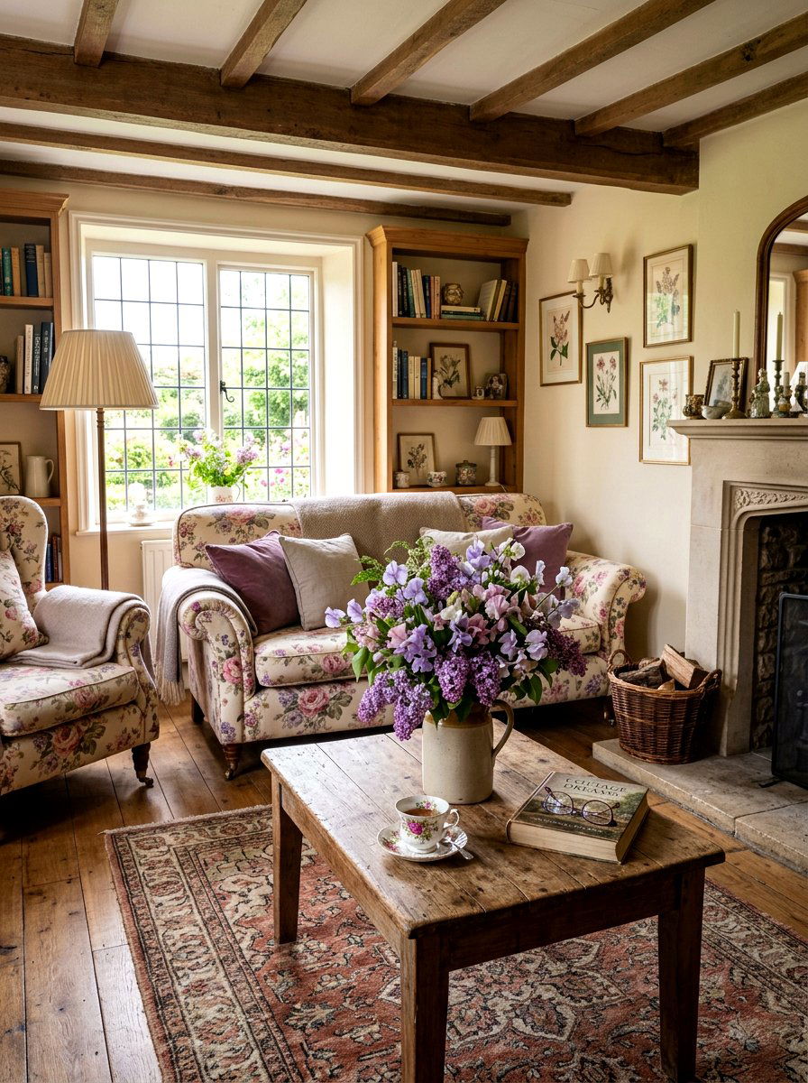 Purple Lilac and Sweet Pea - 25 Spring Mixed Bouquet Ideas