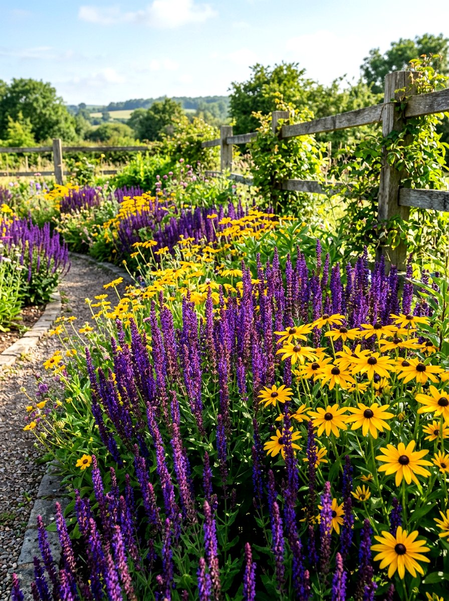 Purple Salvia Garden - 25 Spring Perennial Garden Ideas
