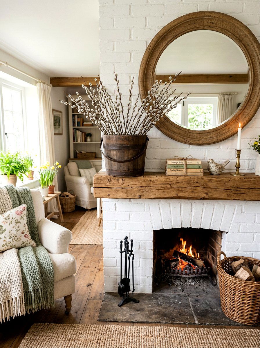 Pussy Willow Arrangement - 25 Spring Branch Arrangement Ideas