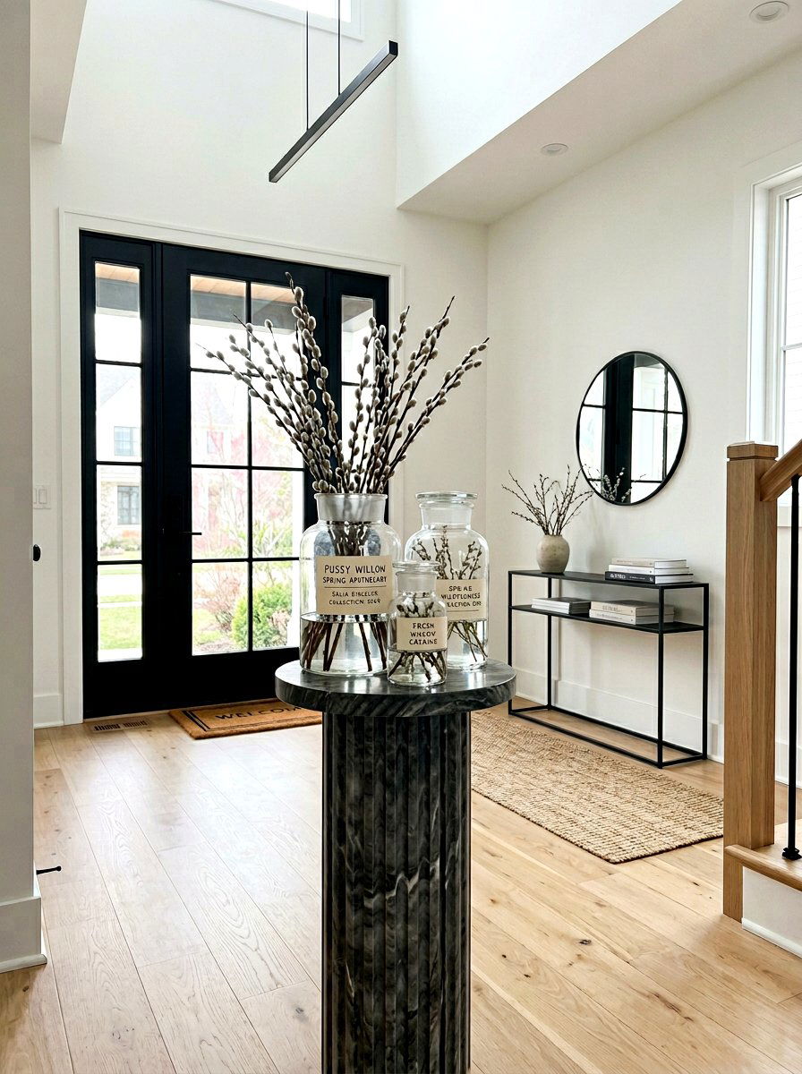 Pussy willow apothecary jar - 25 Spring Apothecary Jar Decor Ideas