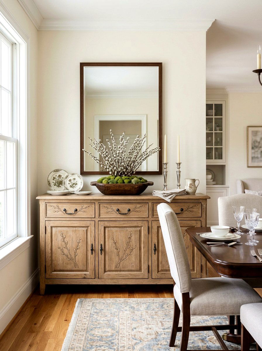 Pussy willow dining room sideboard - 25 Spring Pussy Willow Ideas