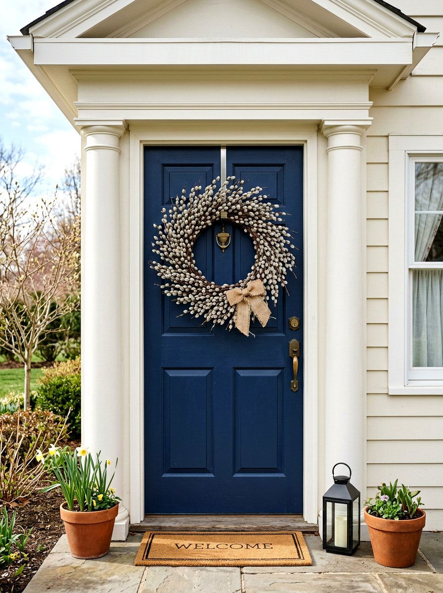 Pussy willow door wreath - 25 Spring Pussy Willow Ideas