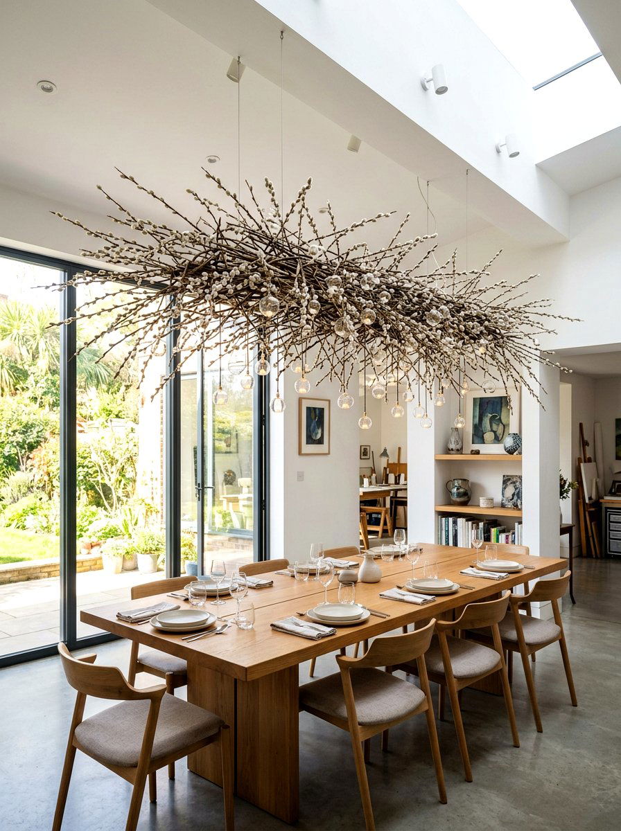 Pussy willow hanging installation - 25 Spring Pussy Willow Ideas