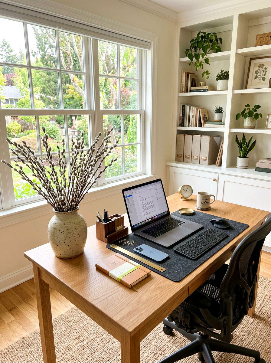 Pussy willow home office desk - 25 Spring Pussy Willow Ideas