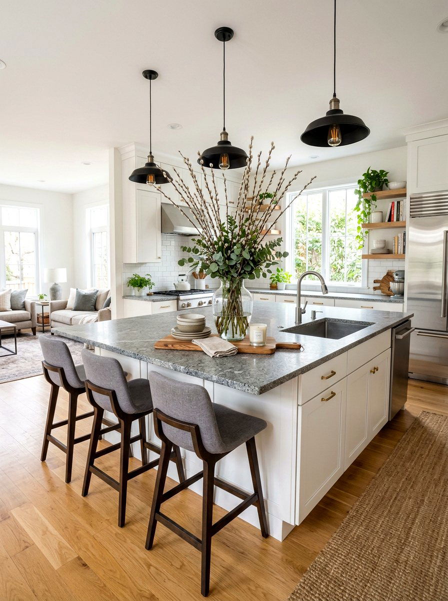 Pussy willow kitchen island decor - 25 Spring Pussy Willow Ideas