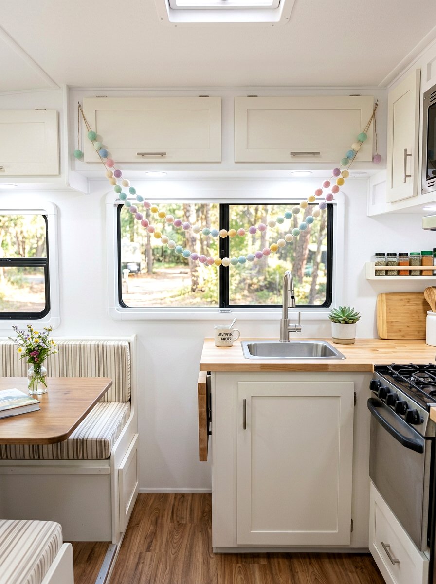 RV Garland Decor - 25 Spring RV Decor Ideas