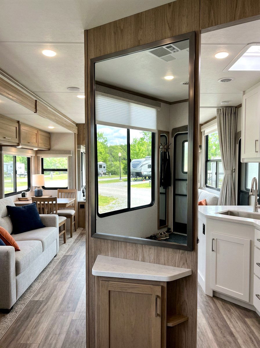 RV Mirror Update - 25 Spring RV Decor Ideas