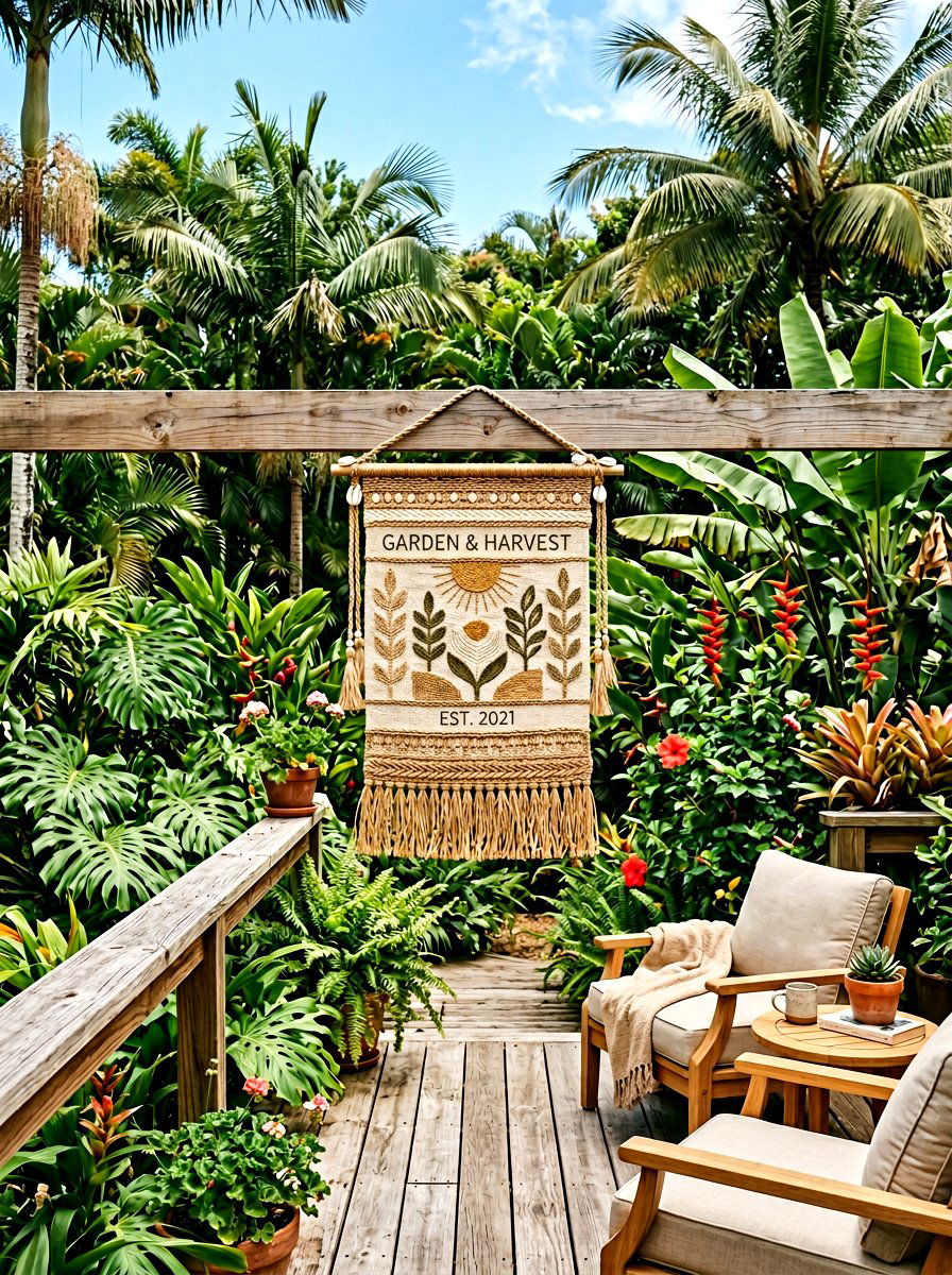 Raffia Garden Banner - 25 Spring Banner Ideas