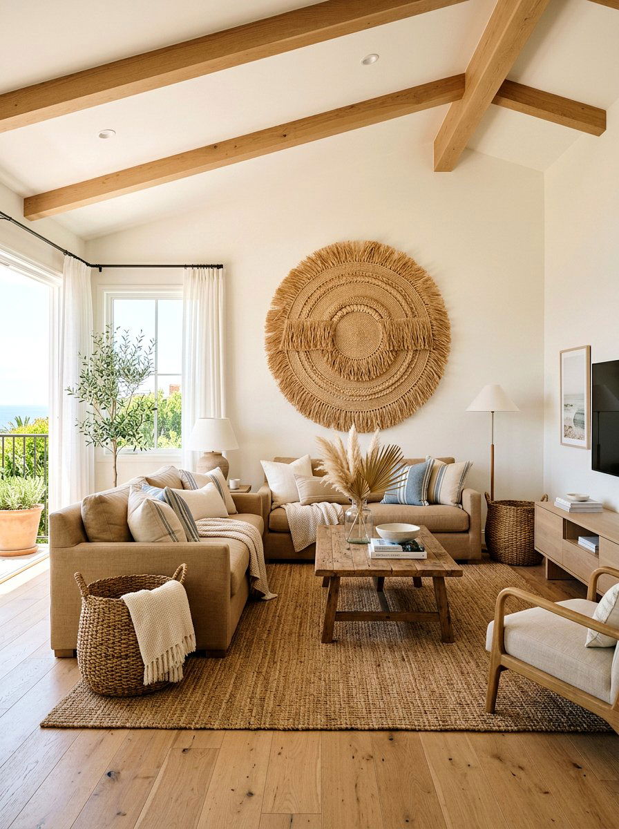 Raffia Wall Art - 25 Spring Fringe Decor Ideas