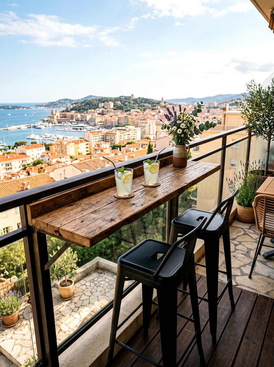 Railing Bar Top - 25 Spring Balcony Railing Decor Ideas