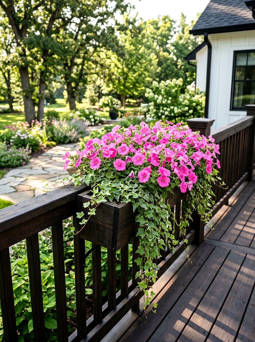 Railing Flower Box - 25 Spring Deck Planter Ideas