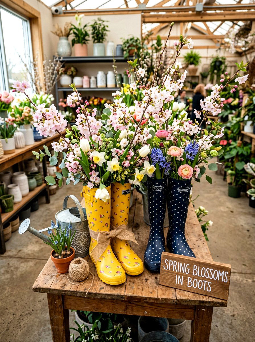 Rain Boot Floral - 25 Spring Photo Booth Ideas