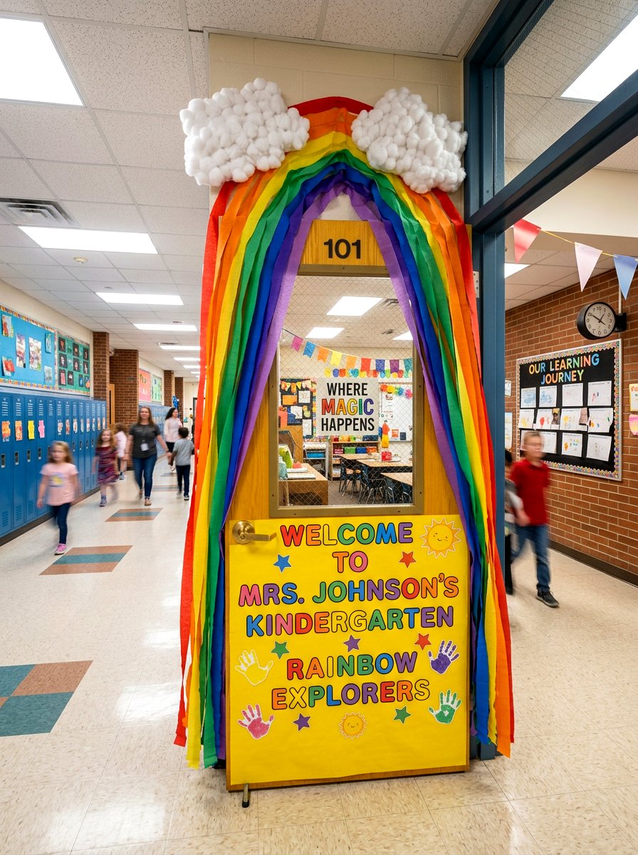 Rainbow Classroom Door - 25 Spring Door Decoration Ideas for Classroom