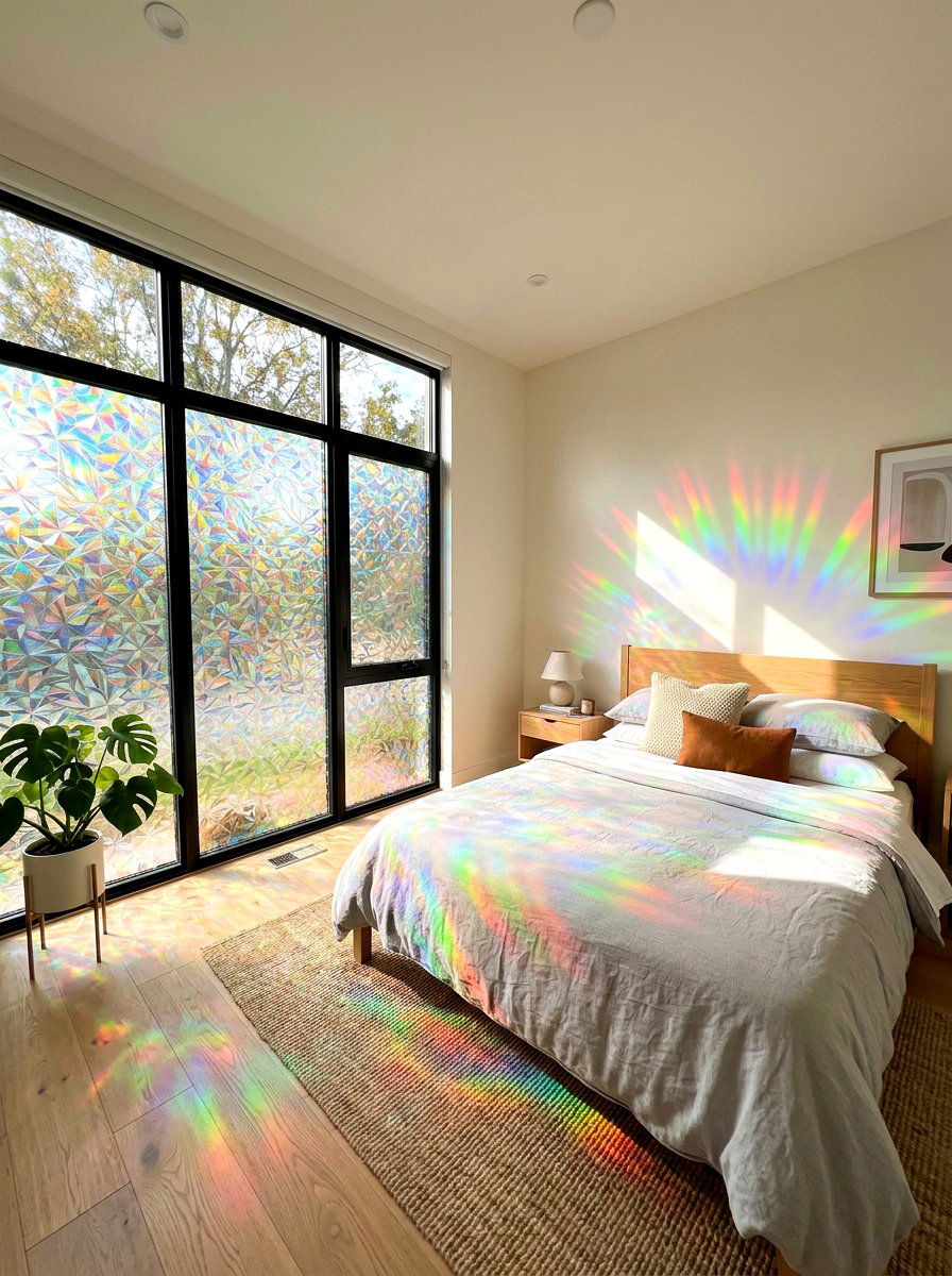 Rainbow Film Window Decal - 25 Spring Sun Catcher Ideas